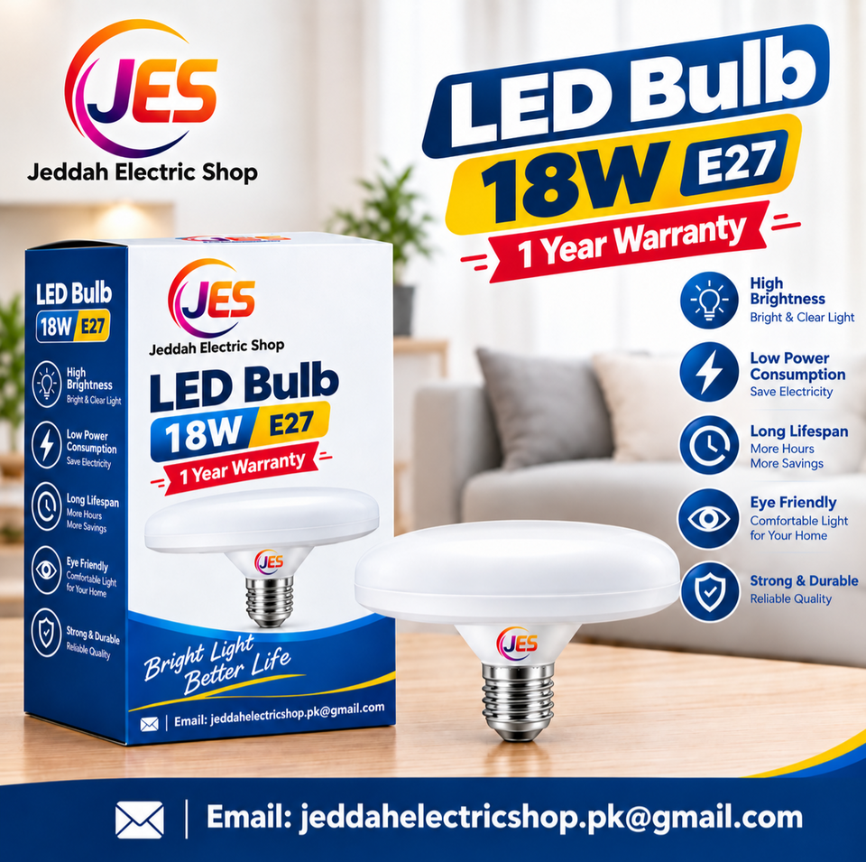 Jeddah Electronics Shop LED Bulb 18W E27